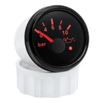 2 52mm Oil Pressure Meter Gauge 0-10Bar with 1/8NPT Sensor for Car Boat Truck - Image 2