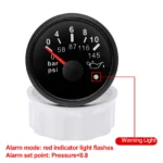 2''52mm Oil Pressure Gauge 0-145psi 0-10Bar Press Meter for Car Boat Waterproof - Image 5
