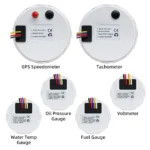 6 Gauge Set GPS Speedometer 120MPH Tacho Fuel Temp Volt Oil Pressure - Image 5