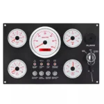 5 Gauges Set With Instrument Panel Tachometer 6000RPM 7 Color LED for Boat Yacht - Image 3
