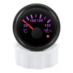 2 52MM Boat Car Oil Temp Gauge 50-150 Temperature Meter 7Colors LED With Alarm - Image 4