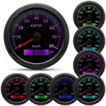 85mm Black GPS Speedometer 80km/h Gauge Waterproof for Marine Boat Car Truck