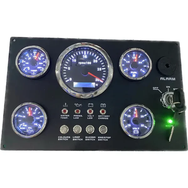 300*190mm 16-32V 4K RPM Marine Gauge Panel Boat Instrument Panel Boat Dashboards