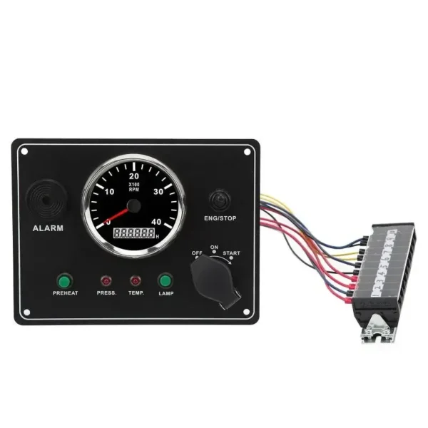 RV Boat Marine Instrument Dashboard Engine Gauge Panel