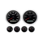 6 Gauge Set 85mm GPS Speedometer 80MPH Tacho 6000RPM Gauge for Boat