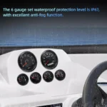 6 Gauge Set 85mm GPS Speedometer 80MPH Tachometer 8000RPM/52mm Fuel Level Water Temp Oil Pressure Volt Meter Gauge - Image 6