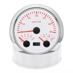 85mm White Tachometer 6000RPM With Oil Pressure 10Bar Water Temp Gauge for Boat - Image 2