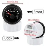 52mm Car Boat Water Temp 40-120?? Temperature Gauge 7 Colors LED M14 Sensor - Image 5