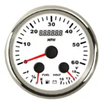 85mm 3 in 1 Multi-functional Gauge Fuel Level Oil Pressure Speedometer Odometer