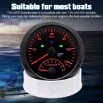 85MM Black GPS Speedometer 125MPH with Tachometer 8000RPM Gauge for Boat Car ATV - Image 2
