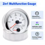 85mm GPS Speedometer 125MPH with Tachometer 8000RPM Gauge Waterproof for Boat - Image 2