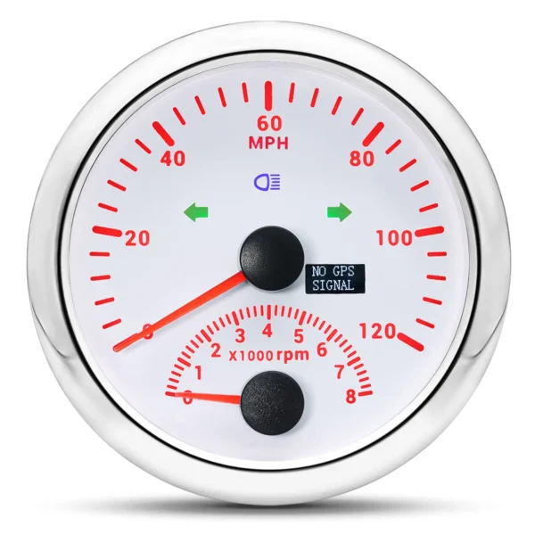 85MM GPS Speedometer 120MPH With Tachometer 8000RPM Gauge for Boat Car Truck ATV