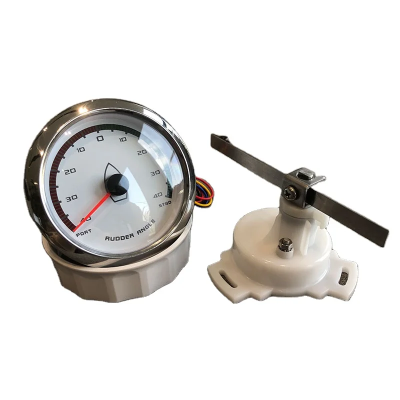 H941d057e258846f98f668a4b3d5322f0a.webp White Face 85mm Rudder Angle Meter Gauge for Boat Marine Rudder Angle Indicator 0-190ohm - Image 1