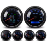 6 Gauge Set 85mm GPS Speedometer 120MPH & Tachometer 8000RPM Fuel Level Oil Pressure Water Temp Volt Gauge Fit Boat Car - Image 6