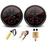 110mm 2 Gauge Set GPS Speedometer Tachometer 0-120MPH & 4in 1 Gauge with Senders - Image 2