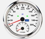 110mm White GPS Speedometer 200km/h With Tachometer 8000RPM Gauge for Boat Car