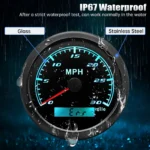 85MM Waterproof Black GPS Speedometer 30 MPH Odometer Gauge for Boat Car Marine Truck - Image 3