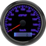 2023 85mm Electrical 200kmh Black Face White LED Speedometer with Odometer GPS Sensor for Automobile - Image 4