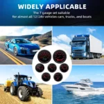 7 Gauge Set 85mm GPS Speedometer 80MPH 120KMH Tacho 8000RPM Fuel Level Oil Pressure Water Temp Volt Trim Gauge With Sensor - Image 3