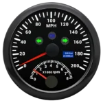 85MM Black GPS Speedometer 200MPH with Tachometer 8000RPM Gauge for Boat Car ATV - Image 2