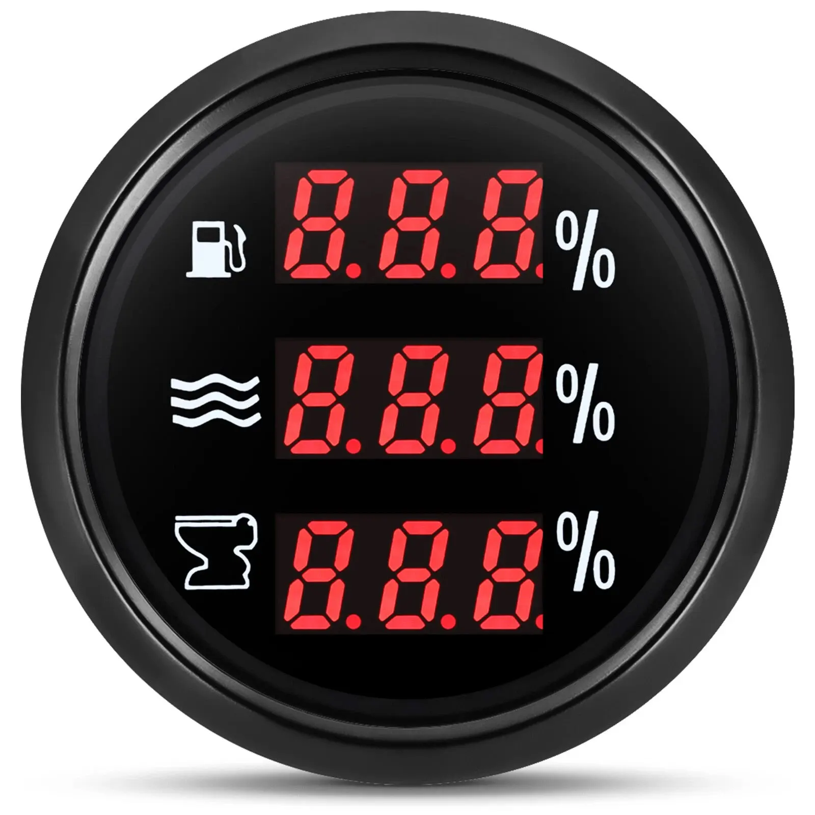 H992329354a86429a9c9f38e773a0af9aI.webp High Quality 52mm 3in1 Multi-Function Digital Gauge Water Level Fuel Level Sewage Level Gauge - Image 1