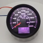 Analog and 316 Stainless Steel Rim LED Display 80 Mph Speedometer Gauge with GPS Sensor - Image 6