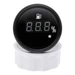 2-1/16 52 mm High Quality Stainless Steel Rim Black Face Rim Marine Yacht Boat Ship Waterproof Fuel Level Gauge - Image 3