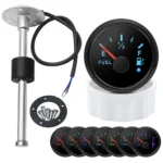 12V 24V Ultra-Thin Universal 52mm Auto Motorcycle Fuel Level Meter Gauge