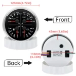 110mm 4 in 1 Multifunctional Gauge Fuel Level Water Temp Oil Pressure Volt Gauge Price - Image 3