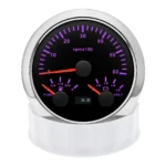 85mm 3In 1 Tachometer 0-6000RPM Fuel Gauge 240-33ohms Voltage 8-16V for Car Boat - Image 2