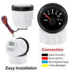 2 52mm Car Truck Oil Pressure Gauge 0-10Bar Meter With 1/8NPT Press Sensor 12V 24V - Image 3