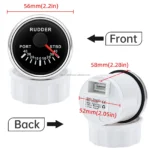 52mm Rudder Angle Indicator Gauge Meter 0-190ohm Red Backlight 0-5V for Marine Boat Vessels - Image 5