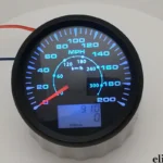 Analog and 316 Stainless Steel Rim LED Display 80 Mph Speedometer Gauge with GPS Sensor - Image 2
