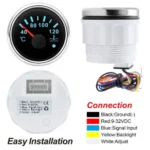 52mm Car Boat Water Temp Temperature Gauge 40-120?? 7 Colors LED M14 Sensor - Image 5