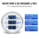 Waterproof 3-in-1 Multi-Functional Water Level Holding Tank Voltmeter 9-32V for Car Motorcycle Tractor Truck - Image 3