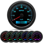 3 Gauge Set 85mm Boat GPS Speedometer 80MPH with Tachometer Fuel Oil Press Volt - Image 3