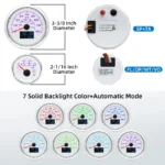 6 Gauge Set 85mm GPS Speedometer 0-80MPH 120KMH Tacho/Fuel/Oil/Temp/Volt with Senders - Image 3