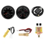 110mm 2 Gauge Set GPS Speedometer Tachometer 0-120MPH & 4in 1 Gauge with Senders