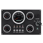 Hot Boat Engine Instrument Gauge Meter Panel 5 Gauges Panel Set Black Faceplate - Image 3