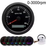 110mm 4-3/8'' 0-3000RPM Tachometer Tacho Gauge Hourmeter for Car Boat Universal - Image 2