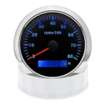 12V /24V Hot 85mm 8 LED Light Odometer Tachometer Gauge Miles - Image 4