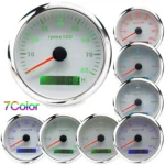 7 Colors 85mm 3-3/8 0-80 MPH Car GPS Speedometer 0-8000 RPM for Car Motorcycle Boat - Image 5