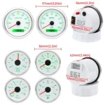 52mm Faceplate White MPH Fuel Oil Pressure Volt Water Temperature Gauge 85mm RPM Gauge Speedometer in Classic Gauge Series - Image 3