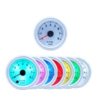 2'' 52mm 7 Color Light 0-8000 Auto RPM Meter White Face Car Tachometer Tacho Gauge Universal 12v - Image 6