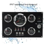 Multi-Function Diesel Engine Instrument With 5 Black Gauges Marine Gauge Panel Assembly - Image 5