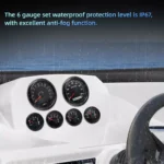 6 Gauge Set 85mm GPS Speedometer 120MPH & Tachometer 8000RPM Fuel Level Oil Pressure Water Temp Volt Gauge Fit Boat Car - Image 4