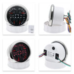 85mm 4in 1 Gauge Fuel Level Gauge 240-33 Ohms Water Temp Oil Pressure Voltmeter - Image 5