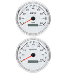 110mm GPS Speedometer 80MPH Tachometer 8000RPM Gauge SET 7 Colors LED for Boat