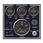 KUS Engine Car Boat Truck Gauge Dash Cluster Panel Programmable Gauges Instrument Panel 335*200mm - Image 4