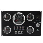 Multi-Function Diesel Engine Instrument With 5 Black Gauges Marine Gauge Panel Assembly